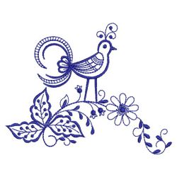 Bluework Birds 02(Lg) machine embroidery designs