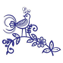 Bluework Birds 03(Md) machine embroidery designs