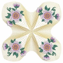Rippled Floral Quilt 05(Md) machine embroidery designs