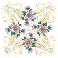 Rippled Floral Quilt 06(Lg) machine embroidery designs