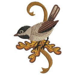 Black Capped Chickadee 08 machine embroidery designs