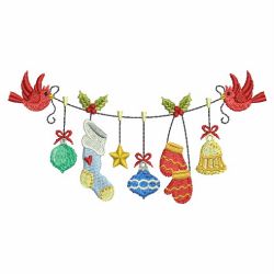 Festive Clothesline 03(Sm) machine embroidery designs