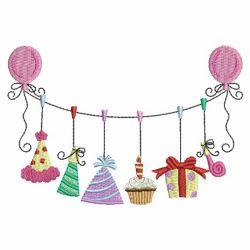 Festive Clothesline 04(Sm) machine embroidery designs