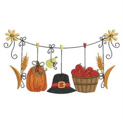 Festive Clothesline 06(Lg) machine embroidery designs