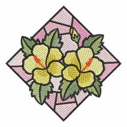 Stained Glass Flowers 10 machine embroidery designs
