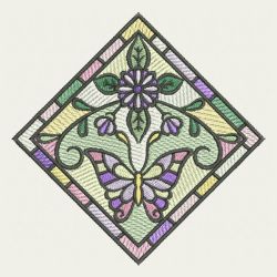Stained Glass Butterfly 06 machine embroidery designs