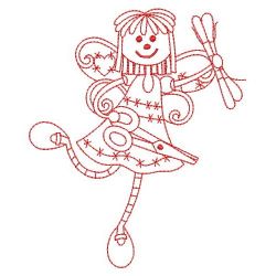 Redwork Sewing Fairy 02(Md) machine embroidery designs