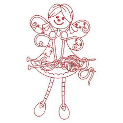 Redwork Sewing Fairy 03(Sm) machine embroidery designs