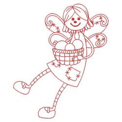 Redwork Sewing Fairy 04(Md) machine embroidery designs