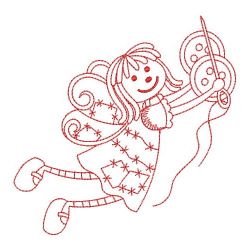 Redwork Sewing Fairy 05(Sm) machine embroidery designs