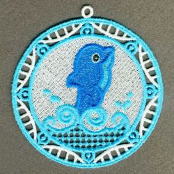 FSL Dolphin Ornament machine embroidery designs