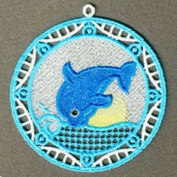 FSL Dolphin Ornament 03 machine embroidery designs