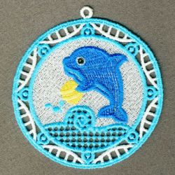 FSL Dolphin Ornament 05 machine embroidery designs