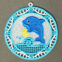 FSL Dolphin Ornament 05 machine embroidery designs