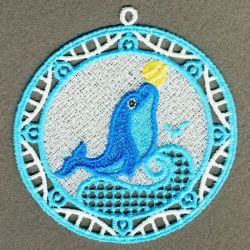 FSL Dolphin Ornament 07 machine embroidery designs
