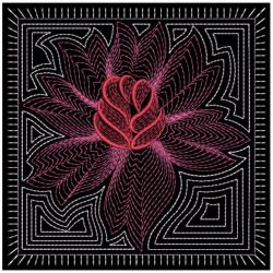 Rippled Flowers 02(Lg) machine embroidery designs