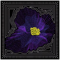 Rippled Flowers 10(Md) machine embroidery designs