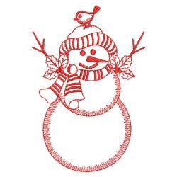Redwork Christmas Snowman 07(Md)