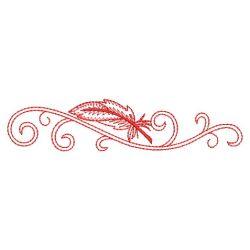 Redwork Indian Feather 01(Md) machine embroidery designs