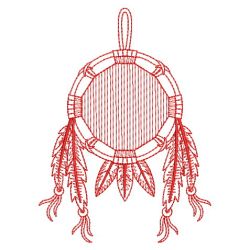 Redwork Indian Feather 05(Md) machine embroidery designs