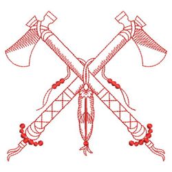 Redwork Indian Feather 09(Md) machine embroidery designs