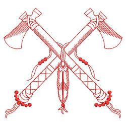 Redwork Indian Feather 09(Md) machine embroidery designs