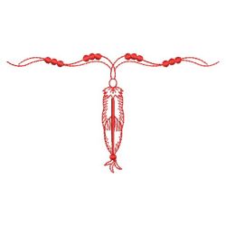 Redwork Indian Feather 10(Md) machine embroidery designs