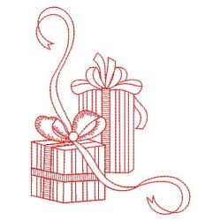 Redwork Christmas Gift 01(Sm) machine embroidery designs
