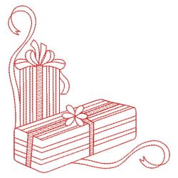 Redwork Christmas Gift 02(Md)