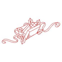 Redwork Christmas Gift 04(Lg) machine embroidery designs