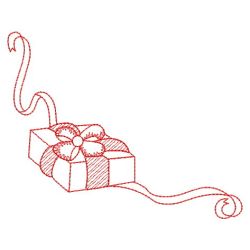 Redwork Christmas Gift 07(Lg) machine embroidery designs