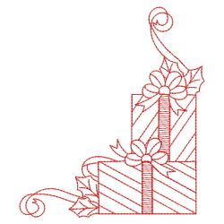 Redwork Christmas Gift 09(Md) machine embroidery designs