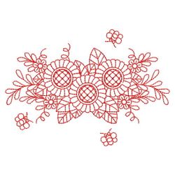 Redwork Heirloom Flower 03(Lg) machine embroidery designs
