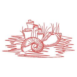 Redwork Summer Beach 02(Lg) machine embroidery designs