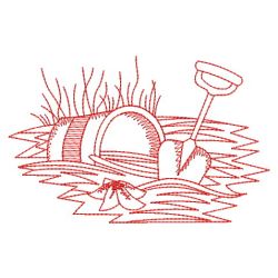 Redwork Summer Beach 05(Lg) machine embroidery designs