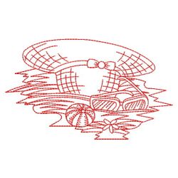 Redwork Summer Beach 07(Lg) machine embroidery designs