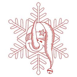 Redwork Snowflake Snowman(Sm) machine embroidery designs