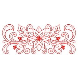 Redwork Heirloom Poinsettia 07(Lg) machine embroidery designs