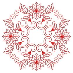 Redwork Heirloom Poinsettia 08(Lg) machine embroidery designs