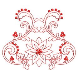 Redwork Heirloom Poinsettia 09(Md)