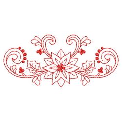 Redwork Heirloom Poinsettia 10(Lg)