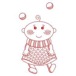 Redwork Cute Baby(Lg) machine embroidery designs