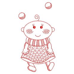 Redwork Cute Baby(Md) machine embroidery designs