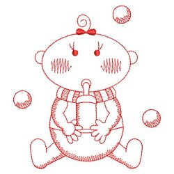 Redwork Cute Baby 03(Lg) machine embroidery designs