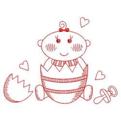 Redwork Cute Baby 05(Sm) machine embroidery designs