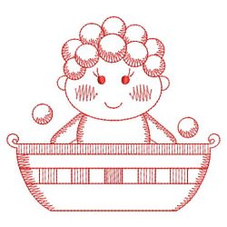 Redwork Cute Baby 06(Sm) machine embroidery designs