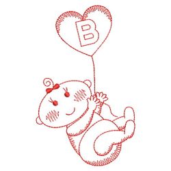 Redwork Cute Baby 07(Lg) machine embroidery designs