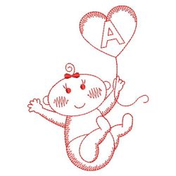 Redwork Cute Baby 08(Lg)