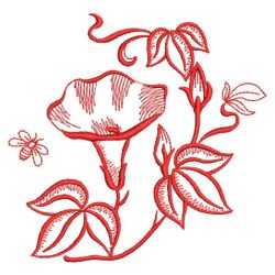 Redwork Morning Glory 2(Md) machine embroidery designs