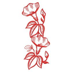 Redwork Morning Glory 2 04(Md) machine embroidery designs